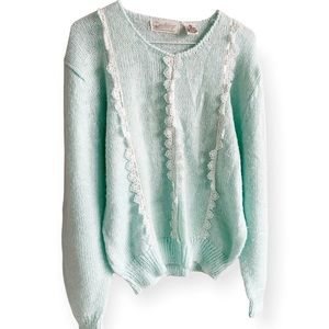 Vintage pastel lightweight knit sweater